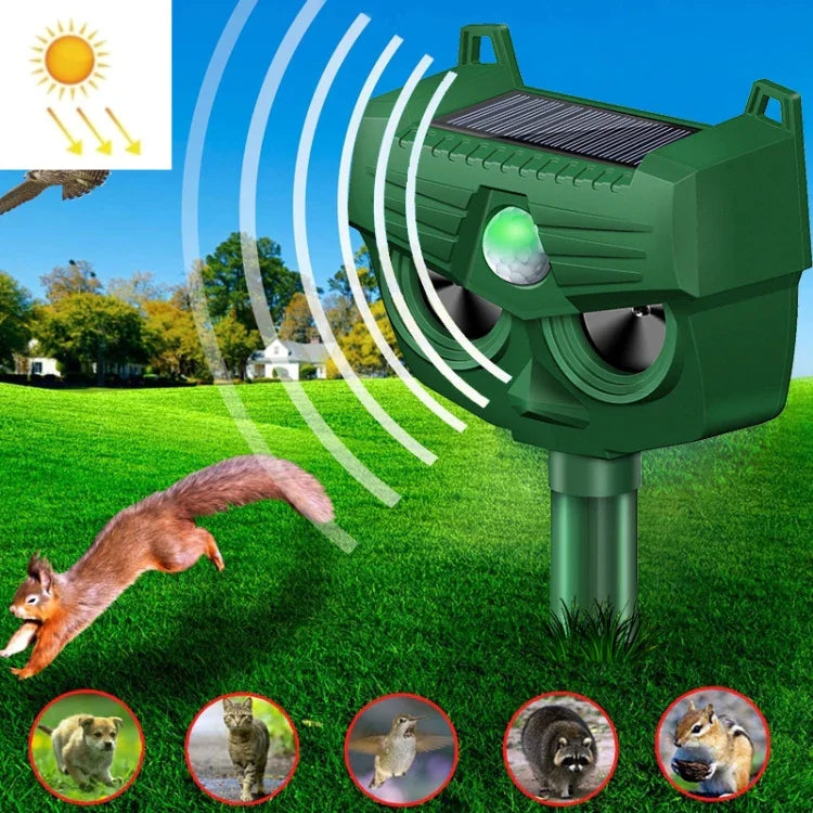 RC-543 Outdoor Solar Dog Repellent Infrared Ultrasonic Animal Bird Repellers, RC-543