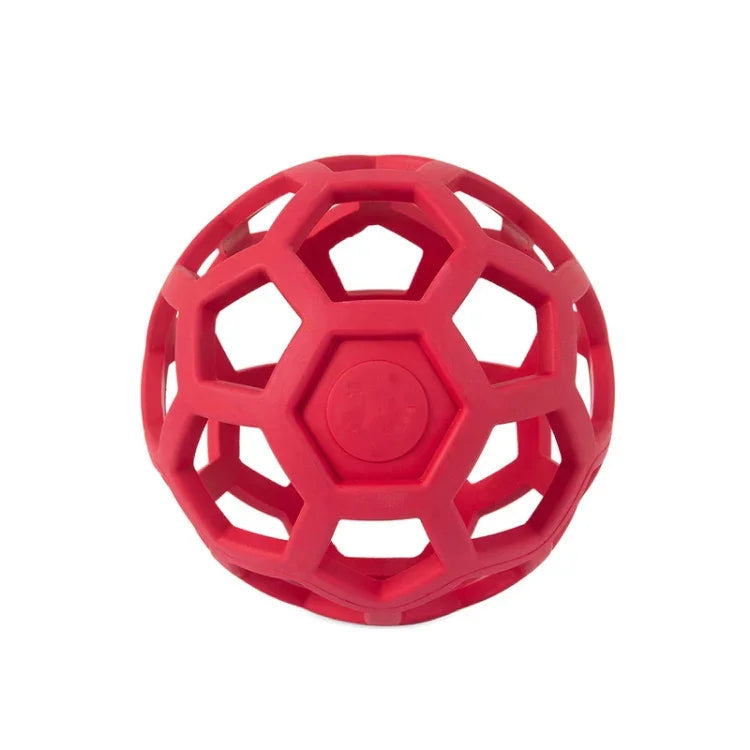 1030001 Juguete para perros pelota hueca resistente a mordidas, bolas de goma elásticas para mascotas, especificación:, hueca, con campana, tenis