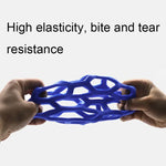 1030001 Juguete para perros pelota hueca resistente a mordidas, bolas de goma elásticas para mascotas, especificación:, hueca, con campana, tenis