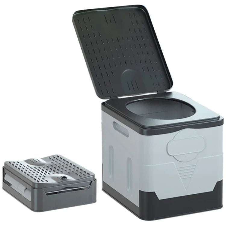 Car Folding Portable Toilet Outdoor Emergency Mobile Toilet, Dark Grey, Army Green, Pure Black