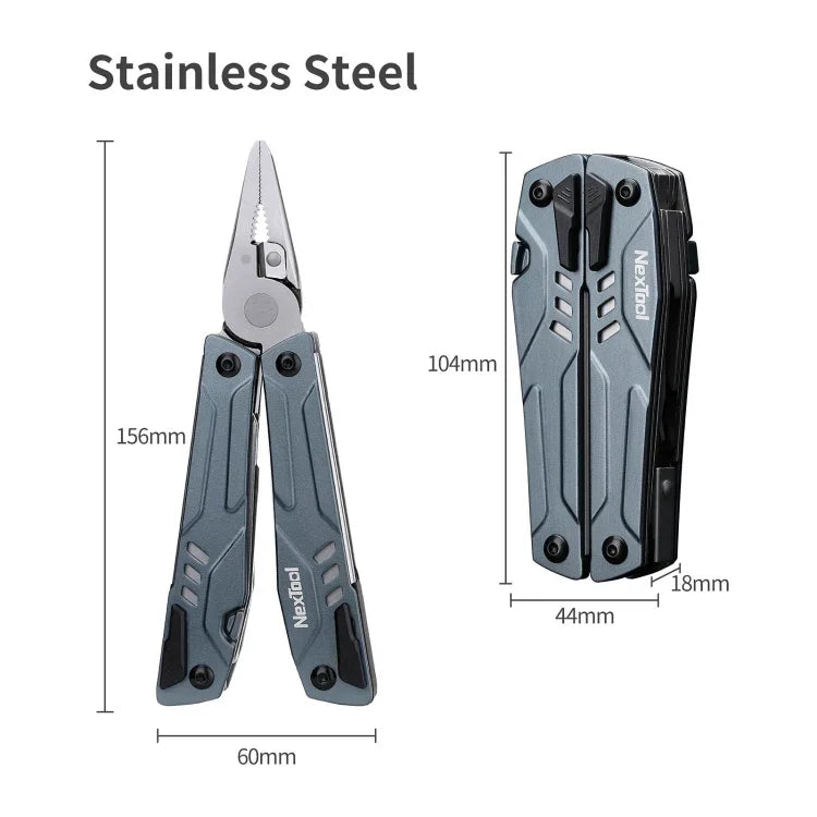 Nextool  14-In-1 Multi-Function Tools Bits Set Folding Pliers Camping Hiking Scissors Opener, Ne20223