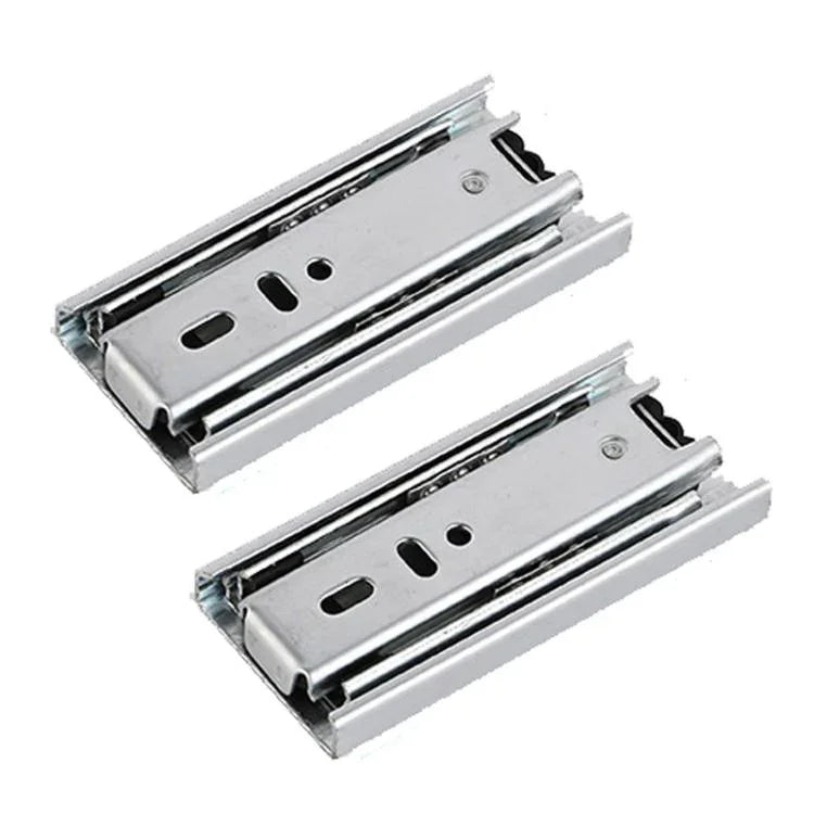 1 Pair Thickened Three Sections Ball Slide Mute Drawer Track Rail, 4 inch 10cm, 6 inch 16cm, 8 inch 20cm