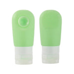 60ml Silicone Suction Cup With Brush Squeezed Bottle Portable Travel Storage Bottle, Blue, Green, Pink