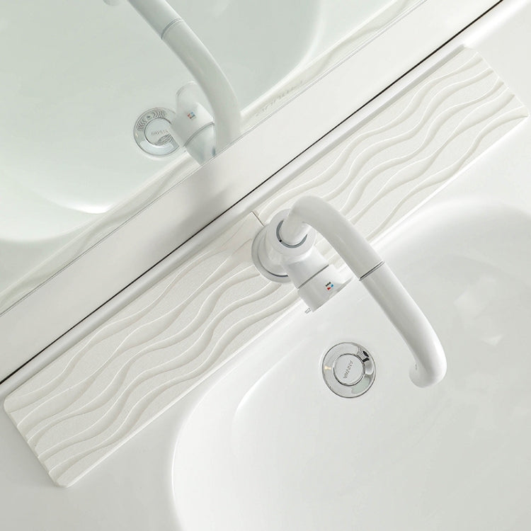 Diatomite Kitchen Water-Absorbent Drying Mat Bathroom Vanity Faucet Countertop Drainage Mat, 40x10cm