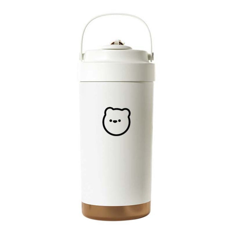 316 Stainless Steel Insulated Mug Portable Carry-On Dual Drink Coffee Cup With Straw, 500ml