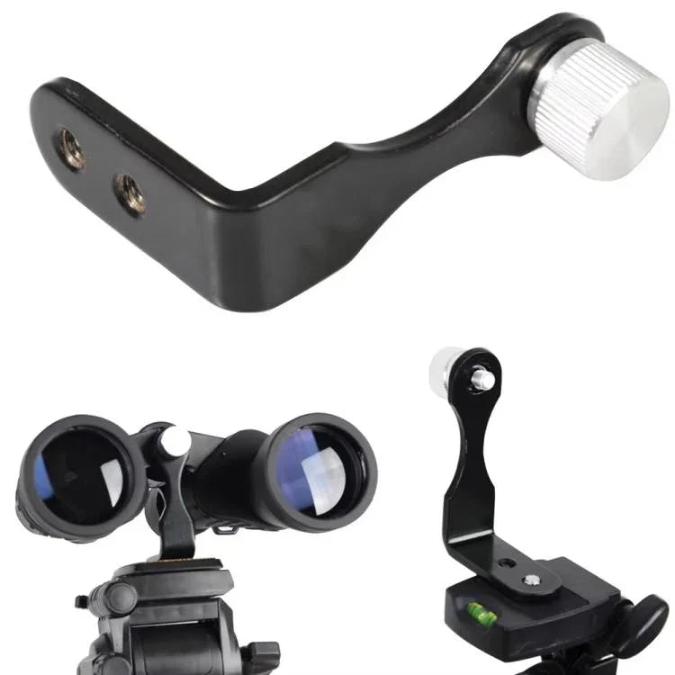 Binoculars Tripod Adapter L-Shaped Metal Mount Connector for Photography, Stabilizing Binocular