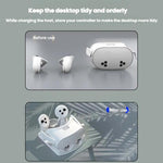 For Meta Quest 3S / 3 / 2 iplay HBV-641 Handle Storage Rack VR Headset Charging Stand With LED Light