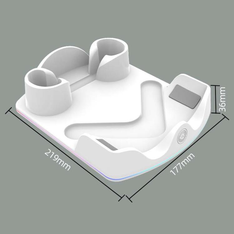 For Meta Quest 3S / 3 / 2 iplay HBV-641 Handle Storage Rack VR Headset Charging Stand With LED Light