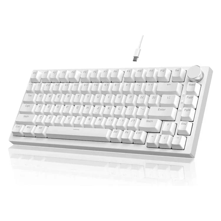 Ajazz AK820 Hot Swappable Wired Mechanical Keyboard With Light, Green Switch Ice Blue Light White, Red Switch White Light Black, AS Red Switch White Light Gray White, HP Switch White Light White Gray, Sea Salt Switch RGB Purple White Blue