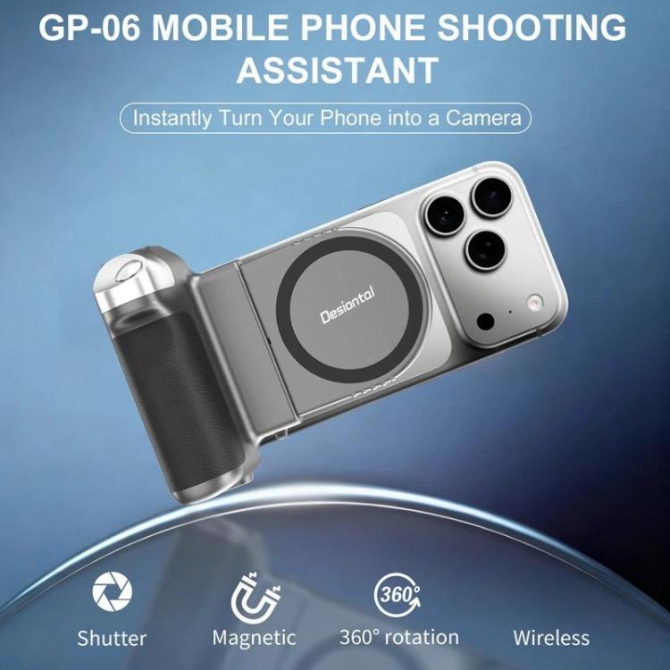 Desiontal GP-06 Magnetic Retractable Phone Shooting Grip Stabilizer Handle For Live Stream & Outdoor Selfie, GP-06