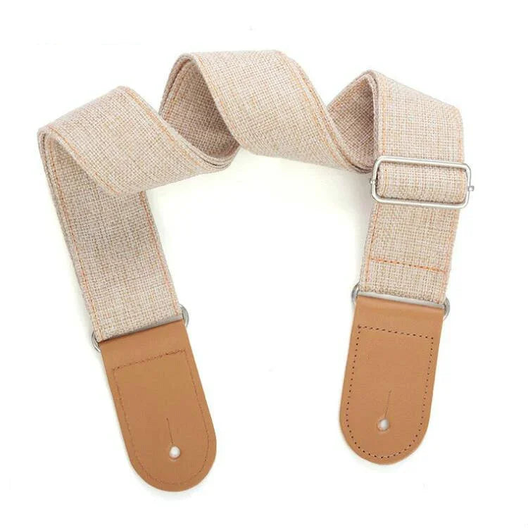 Correa de Hombro Diagonal de Estoperoles de Guitarra de Lino y Algodón, Accesorios para Instrumentos Musicales