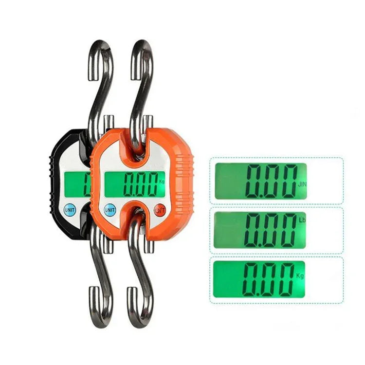 150kg Mini Portable Heavy Duty Electronic Digital Stainless Steel Hook Scale, Random Color Delivery, 150kg x 100g