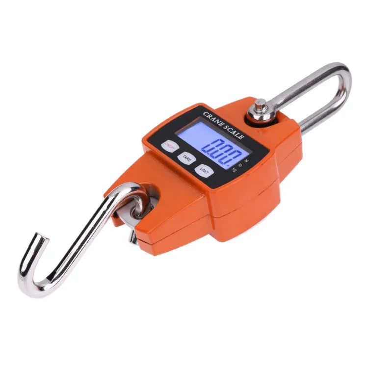 300kg x 100g Portable LCD Digital Stainless Steel Hook Mini Electronic Hook Scale, 300kg x 100g