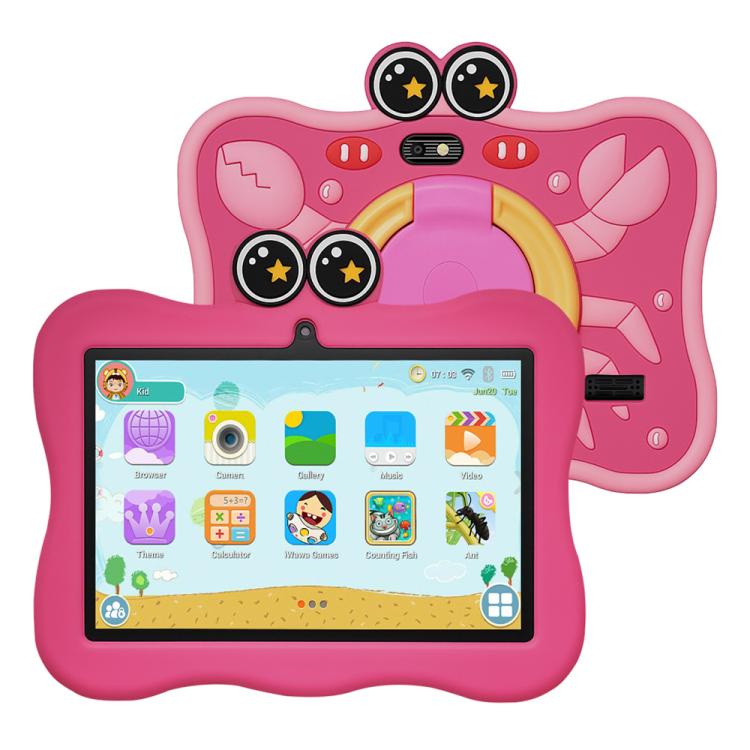 BDF 7 inch WiFi Kids Tablet PC with Crab Silicone Case, 2GB+32GB, Android 8.1 MTK6735 Quad Core CPU, US Plug, 4GB+64GB