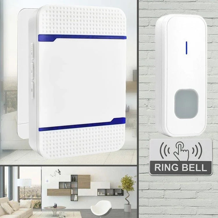 N15K - 2T1 - B 110dB IP55 Waterproof Wireless Doorbell, Receiver x 1 and Transmitter x 2, US Plug - Trustpick
