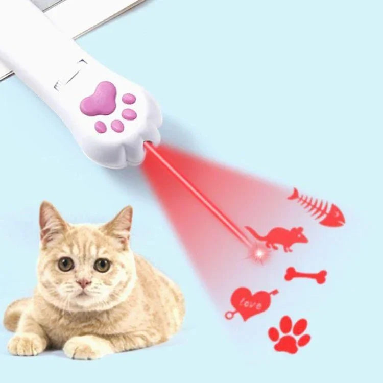 Pet Projection Toy USB Rechargeable LED Pattern Projector Cat Teaser Interactive Toys - Trustpick